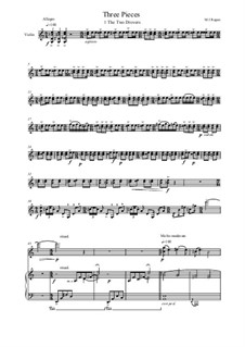 Three Pieces for violin & piano: Three Pieces for violin & piano by Michael Regan