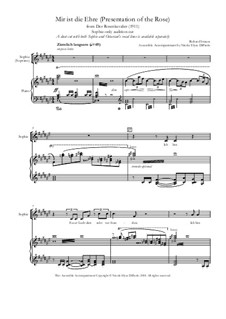 Der Rosenkavalier: Mir ist die Ehre (Presentation of the Rose - Sophie-Only Audition Cut) by Richard Strauss