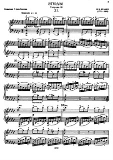 Etudes No.30-39: Etude No.31  by Johann Baptist Cramer