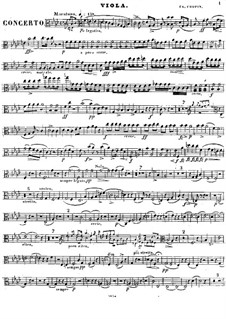 Complete Concerto: Viola part by Frédéric Chopin