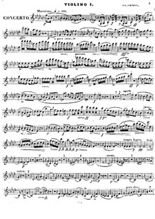 Complete Concerto: Violin I part by Frédéric Chopin