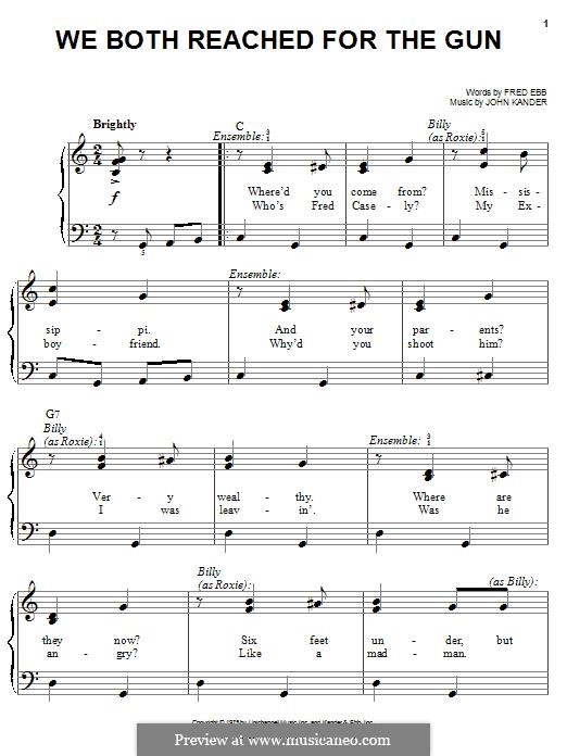 We Both Reached for The Gun: For piano by John Kander