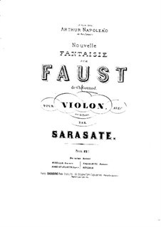 Fantasia on Themes from 'Faust' by Gounod, Op.13: Score by Pablo de Sarasate