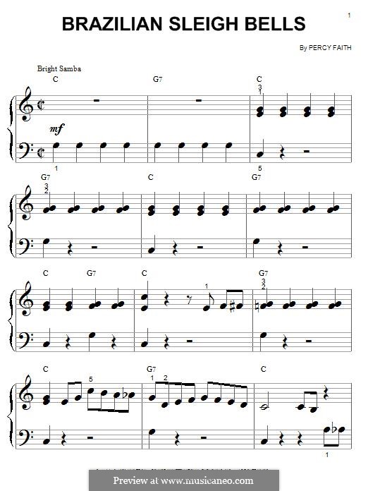 Brazilian Sleigh Bells: For piano by Percy Faith