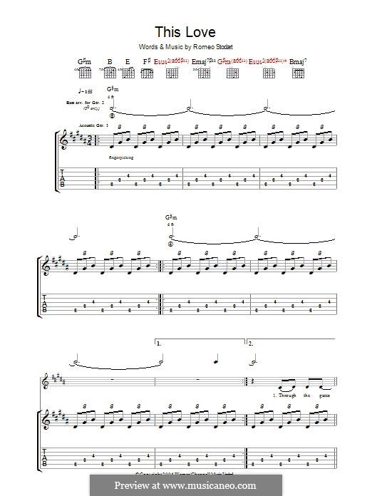 This Love (The Magic Numbers): For guitar with tab by Romeo Stodart
