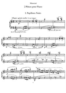 Two Pieces for Piano: For a single performer by Jules Massenet