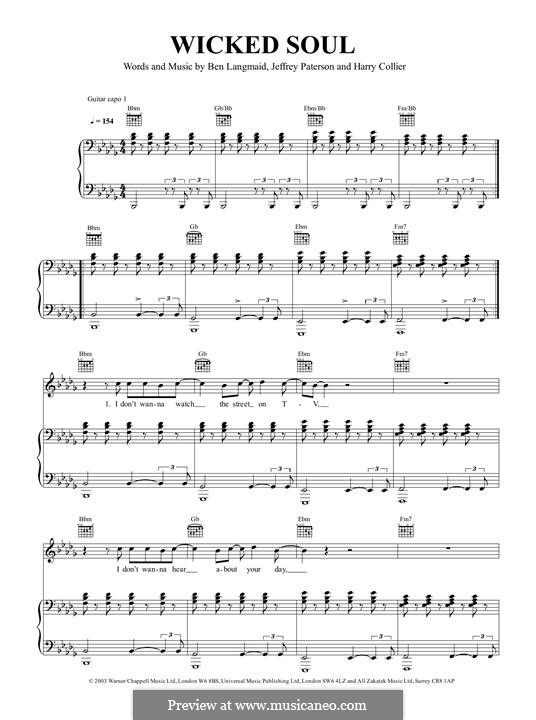 Wicked Soul (Kubb): For voice and piano (or guitar) by Ben Langmaid, Harry Collier, Jeffrey Patterson