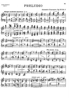 Four Preludes and Fugues, Op.101: Prelude and Fugue No.4 by Alexander Glazunov