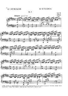 Twelve Etudes, Op.8: Etude No.1 by Alexander Scriabin