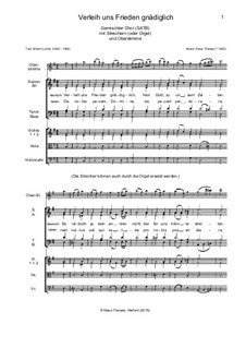 Verleih uns Frieden gnädiglich: Für Chor, Streicher und Orgel (Partitur) by Klaus Thewes