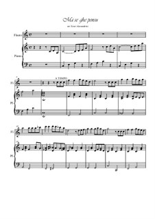 Ma se ghe pensu: For flute and piano by folklore