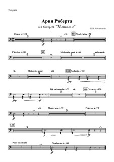 Iolanta, TH 11 Op.69: Aria of Robert – timpani part by Pyotr Tchaikovsky