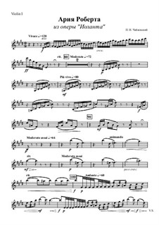 Iolanta, TH 11 Op.69: Aria of Robert – violin I part by Pyotr Tchaikovsky