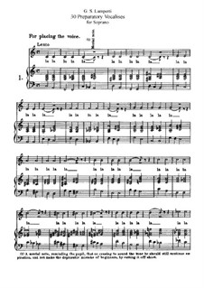 Thirty Preparatory Vocalises for Soprano: Thirty Preparatory Vocalises for Soprano by Giovanni Battista Lamperti