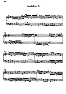 Prelude and Fugue No.11 in F Major, BWV 856: For piano by Johann Sebastian Bach