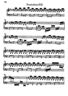 Prelude and Fugue No.21 in B Flat Major, BWV 866: For piano by Johann Sebastian Bach