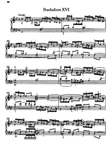 Prelude and Fugue No.16 in G Minor, BWV 885: For piano by Johann Sebastian Bach