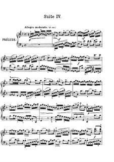 Suite No.4 in F Major, BWV 809: For piano by Johann Sebastian Bach