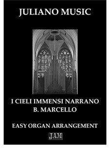 I cieli immensi narrano: For easy organ - C version by Benedetto Marcello