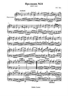 Prelude and Fugue No.24 in B Minor, BWV 869: Prelude by Johann Sebastian Bach