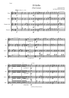 El Grillo (The Cricket): With decorations - for wind quartet by Josquin des Prez