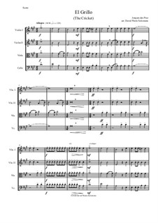 El Grillo (The Cricket): With decorations - for string quartet by Josquin des Prez