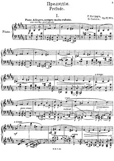 Four Preludes for Piano, Op.17: Prelude No.1 by Georgy Catoire