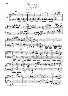 Sonata for Piano No.9, Op.14 No.1: For a single performer by Ludwig van Beethoven