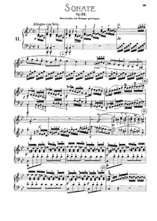 Sonata for Piano No.11, Op.22: For a single performer by Ludwig van Beethoven