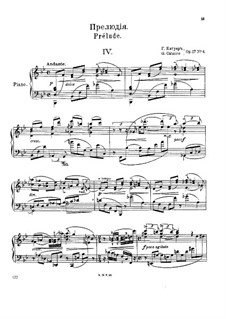 Four Preludes for Piano, Op.17: Prelude No.4 by Georgy Catoire