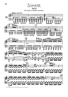 Sonata for Piano No.21 'Waldstein', Op.53: For a single performer by Ludwig van Beethoven