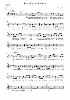 Imnul Lui Alexandru loan Cuza: Piano-vocal score by Eugen Doga