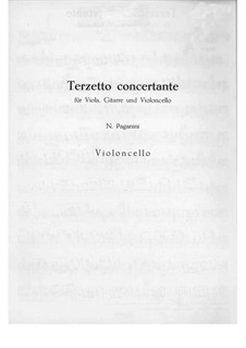 Terzetto Concertante for Viola, Cello and Guitar, MS 114: Cello part by Niccolò Paganini