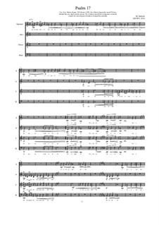 Psalm 17 for Choir (SATB), MVWV 1336: Psalm 17 for Choir (SATB) by Maurice Verheul