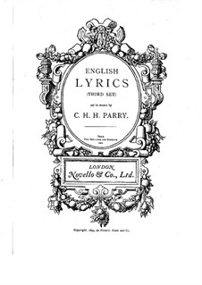 English Lyrics. Book 3: English Lyrics. Book 3 by Charles Hubert Hastings Parry