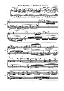 Avé arpégées d'y (Paysage de rêve) for piano: No.4, MVWV 1331 by Maurice Verheul