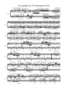 Avé arpégées d'y (Paysage de rêve) for piano: No.5, MVWV 1332 by Maurice Verheul