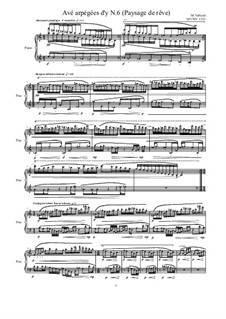 Avé arpégées d'y (Paysage de rêve) for piano: No.6, MVWV 1333 by Maurice Verheul