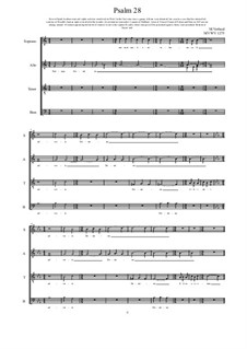 Psalm 28 for choir (SATB), MVWV 1275: Psalm 28 for choir (SATB) by Maurice Verheul