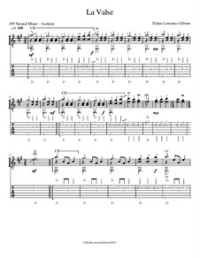 La Valse: Guitar tablature and sheet music by Dylan Lawrence Gibson