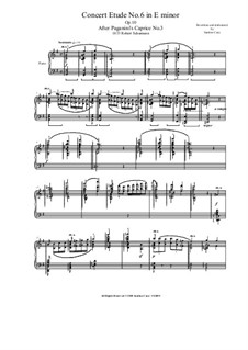 Six Concert Etudes after Caprices Paganini, Op.10: Etude No.6 by Robert Schumann