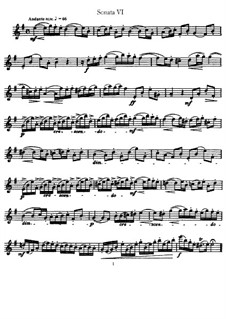 Sonata No.6: Solo part by Johann Mattheson