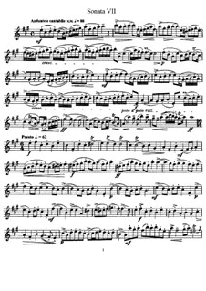 Sonata No.7: Solo part by Johann Mattheson