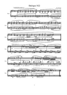 Dialogues for piano: Dialogue 22, MVWV 1326 by Maurice Verheul