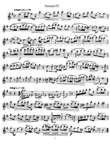 Sonata No.9 : Solo part by Johann Mattheson