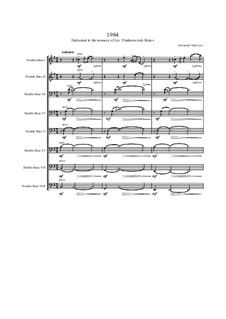 1984 (for 8th double basses): 1984 (for 8th double basses) by Alexander Muravyev