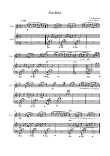 10 Easy Classical Pieces for Oboe and Piano: Für Elise by Franz Schubert, Johann Strauss (Sohn), Edward Elgar, Jacques Offenbach, Ludwig van Beethoven, Edvard Grieg, Julius Benedict, Mildred Hill, Eduardo di Capua
