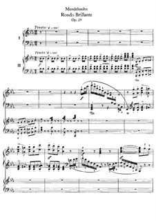 Rondo Brilliant, Op.29: Version for two pianos four hands by Felix Mendelssohn-Bartholdy