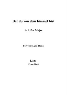 Der du von dem Himmel bist, S.279: Version III (A flat Major) by Franz Liszt