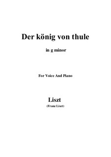 Der könig von thule, S.278: G minor by Franz Liszt